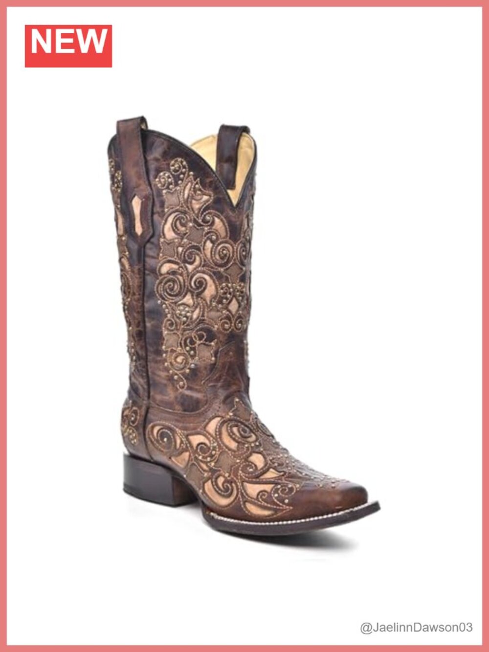 Handcrafted Leather Embroidered Mid-Calf Western Boots